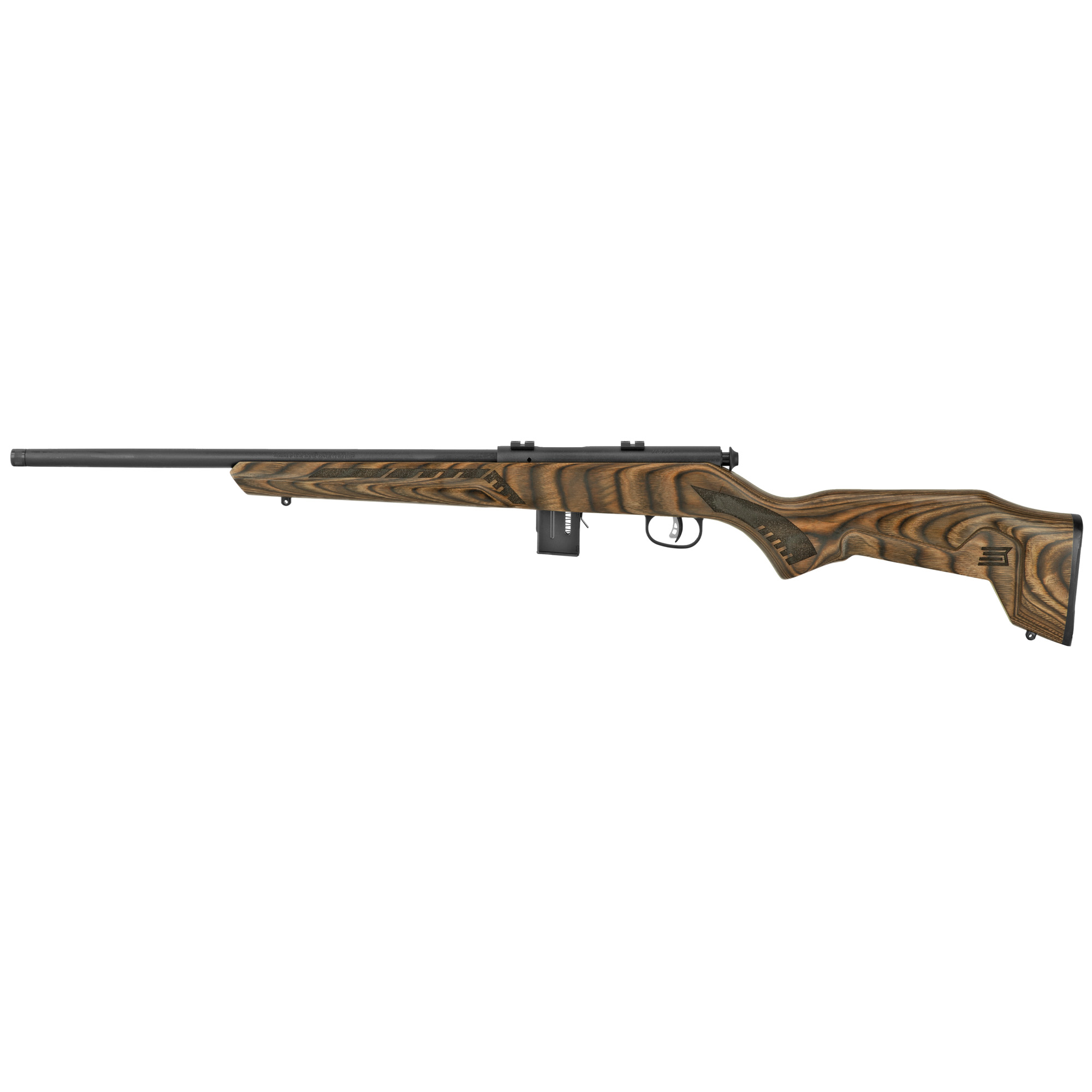 Savage, 93R17 Minimalist, Bolt Action, Rifle, 17 HMR, 18" Sporter Barrel, Brown Laminate , Laminate Stock, Right Hand, 10Rd, Includes 2 piece Weaver Base And 1 10rd Magazine