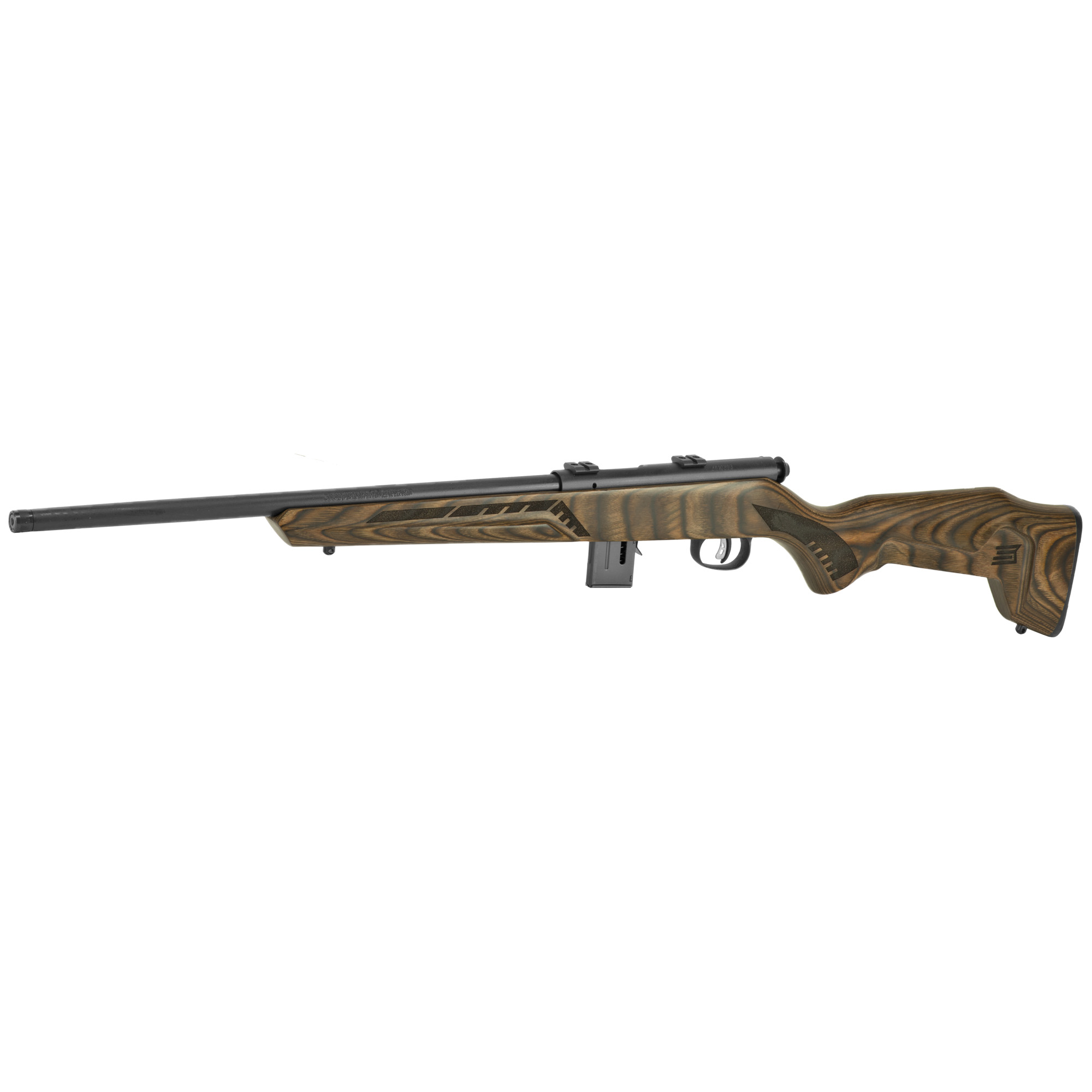 Savage, 93R17 Minimalist, Bolt Action, Rifle, 17 HMR, 18" Sporter Barrel, Brown Laminate , Laminate Stock, Right Hand, 10Rd, Includes 2 piece Weaver Base And 1 10rd Magazine