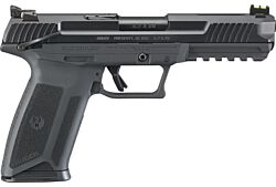 Ruger, 57, Double Action, Semi-automatic, Polymer Frame Pistol, Full Size, 5.7X28MM, 4.94" Barrel, Black Oxide Finish, Fiber Optic Front and Adjustable Rear Sights, Ambidextrous Manual Safety, 20 Rounds, 2 Magazines, Ambidextrous