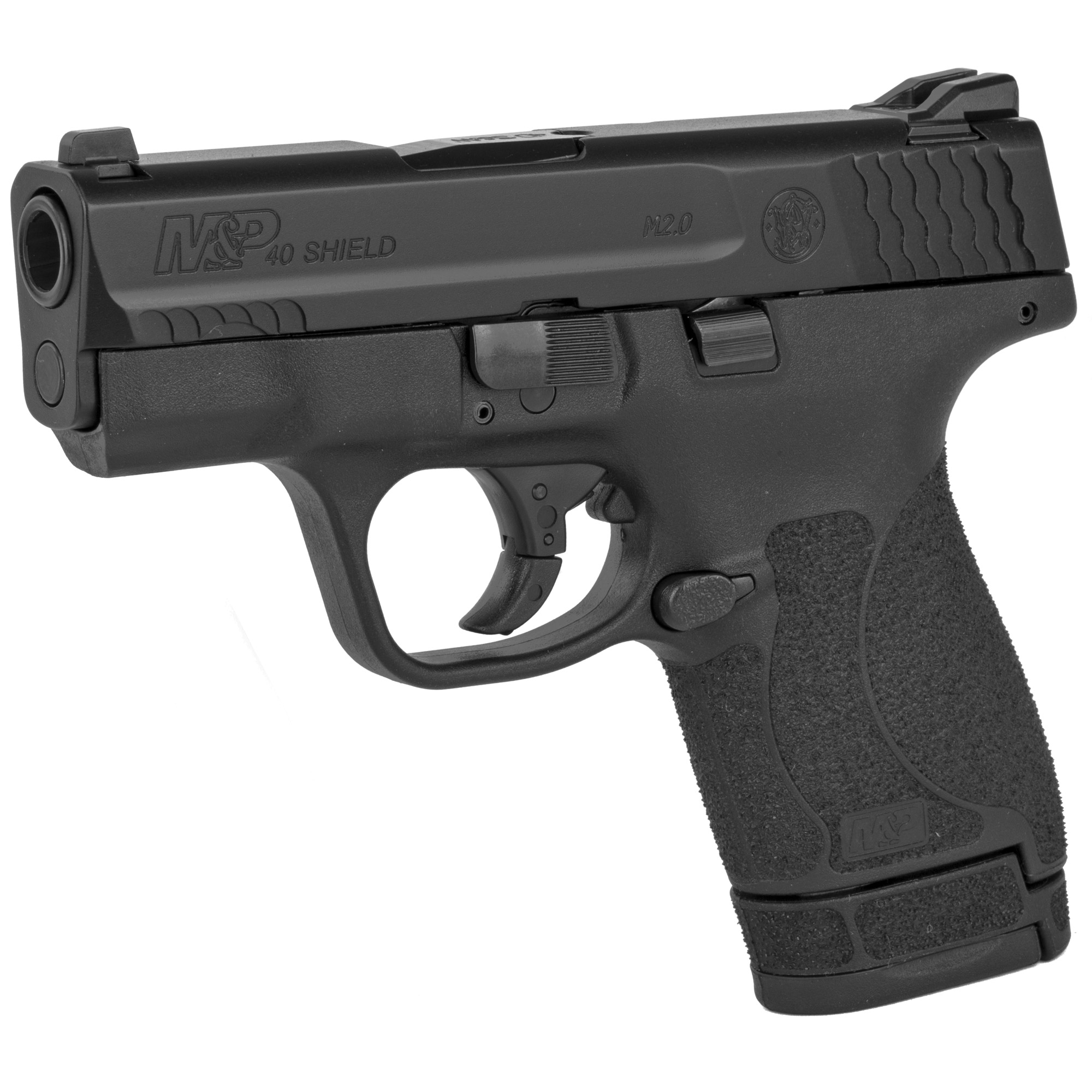 Smith & Wesson, Shield M2.0, Striker Fired, Semi-automatic, Polymer Frame Pistol, Micro-Compact, 40 S&W, 3.1" Barrel, Armornite Finish, Black, 3 Dot Sights, No Thumb Safety, 2 Magazines (1) 6-Round and (1) 7-Round