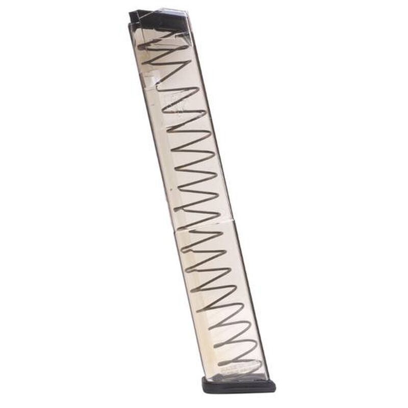 Elite Tactical Systems Gen 2 Magazine For Glock 17/18/19/26/34 9mm Luger 32 Rounds Translucent Smoke Finish