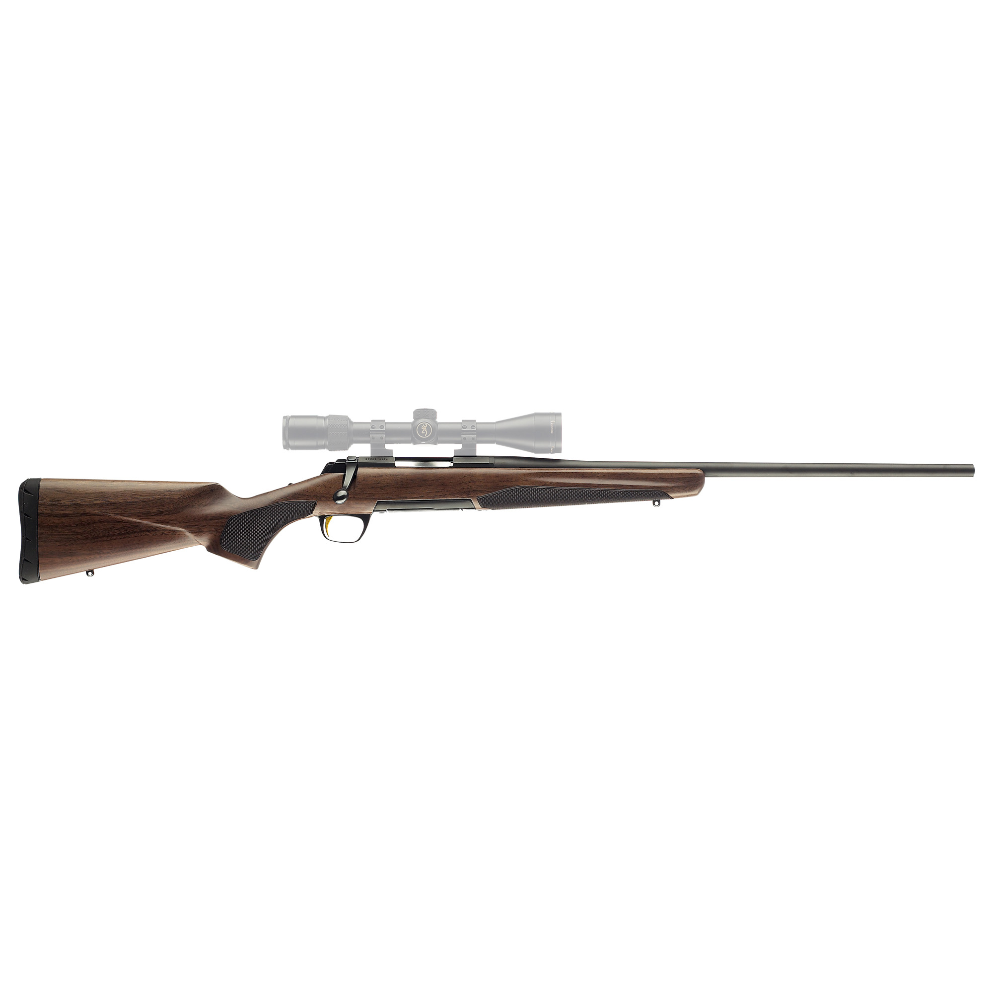 Browning, X-Bolt Micro Midas, Bolt Action Rifle, 308 Winchester, 20" Blued Barrel, Sporter Contour, Matte Blued Finish, Black Walnut Stock, Right Hand, 4 Rounds, 1 Magazine