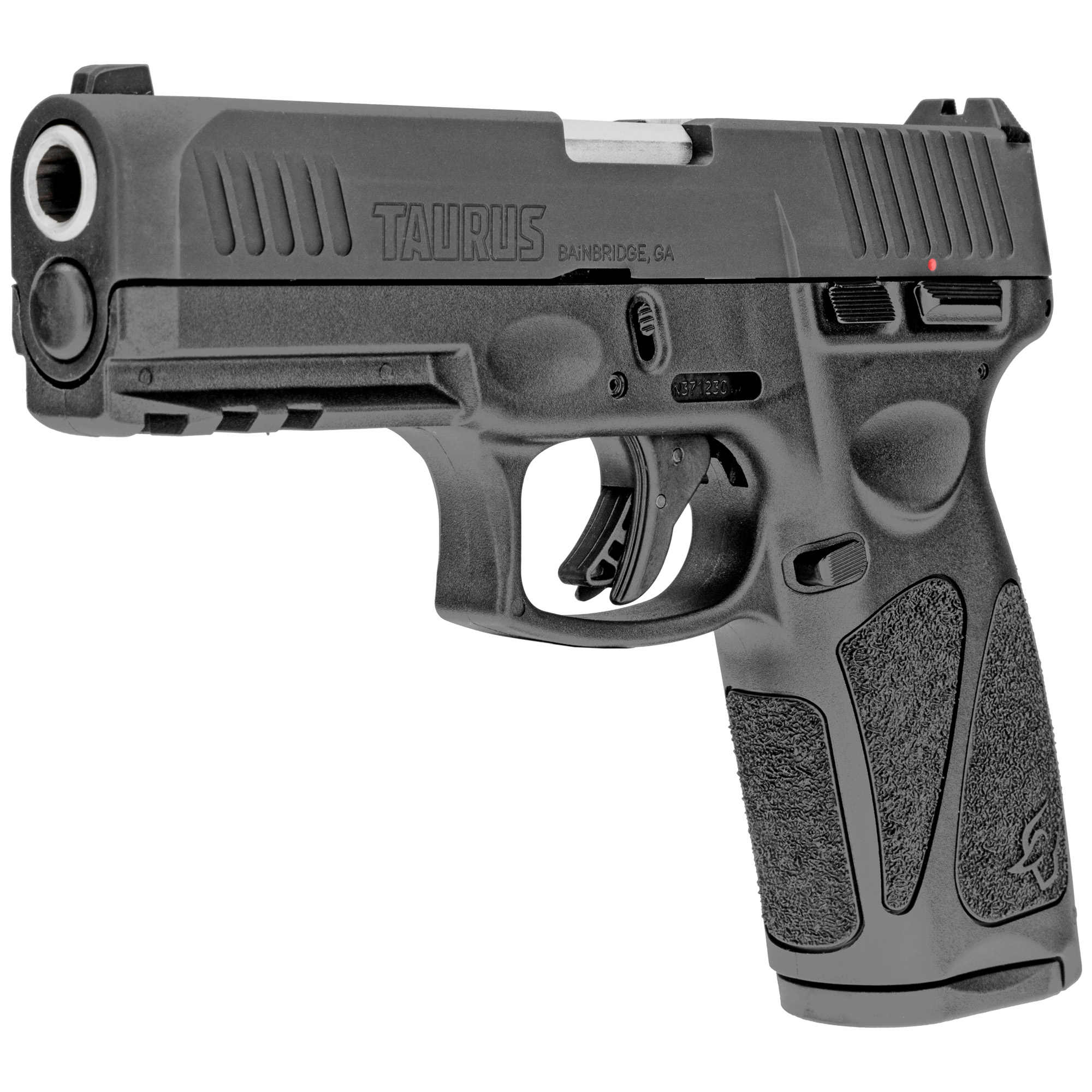 Taurus, G3, Striker Fired, Semi-automatic, Polymer Frame Pistol, Full Size, 9MM, 4" Barrel, Matte Finish, Black, Fixed Steel Front Sight, Drift-Adjustable Steel Rear Sight w/ Serrated Ramp, Manual Thumb Safety, 17 Rounds, 2 Magazines