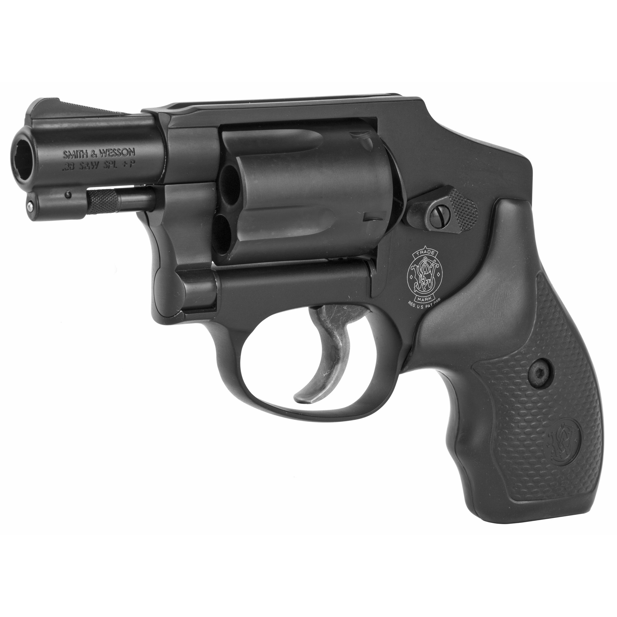 Smith & Wesson, Model 442, Double Action Only, Metal Frame Revolver, J-Frame, 38 Special, 1.875" Barrel, Alloy, Black, Rubber Grips, Integral Sights, 5 Rounds, No Internal Lock