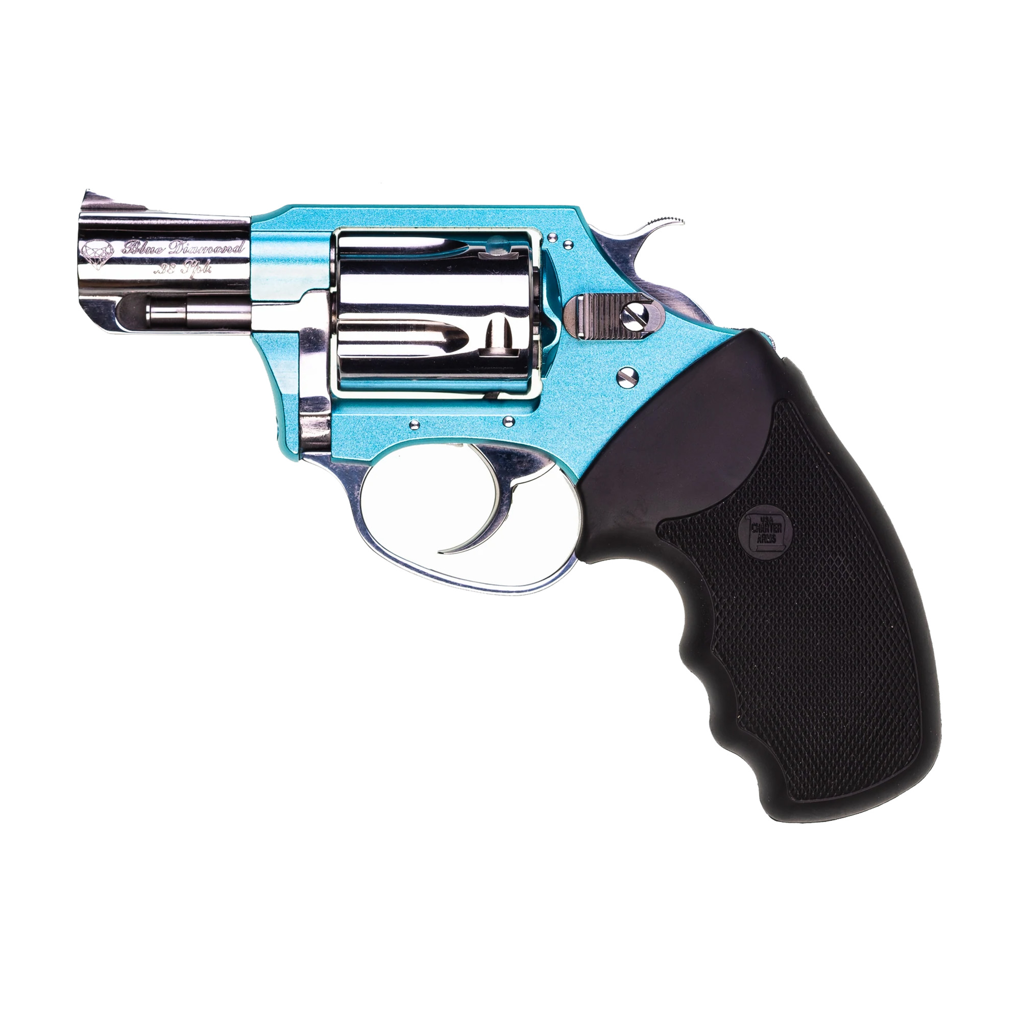 Charter Arms, Blue Diamond, Revolver, 38 Special, 2" Barrel, Aluminum, Blue, Rubber Grips, Fixed Sights, 5 Rounds