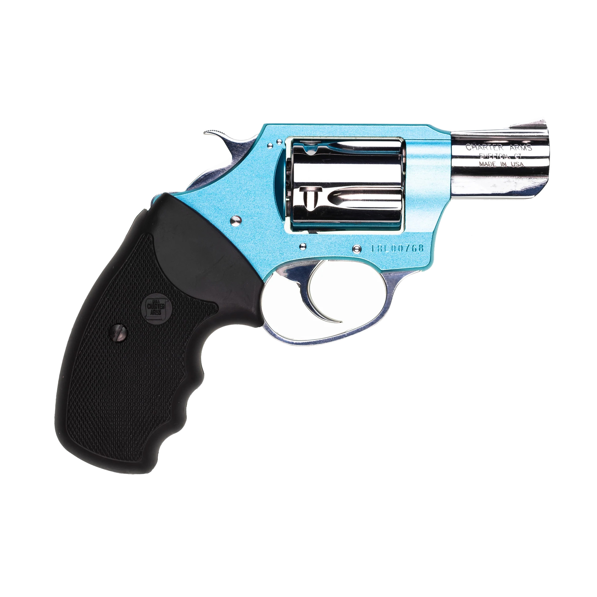 Charter Arms, Blue Diamond, Revolver, 38 Special, 2" Barrel, Aluminum, Blue, Rubber Grips, Fixed Sights, 5 Rounds