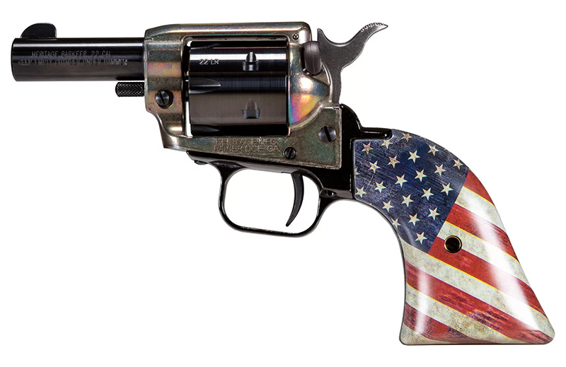 BarKeep, .22LR, 2" Barrel, Fixed Sights, Black Oxide, Simulated Case Hardening, USA Flag Grip, 6-Rd, Limited Run