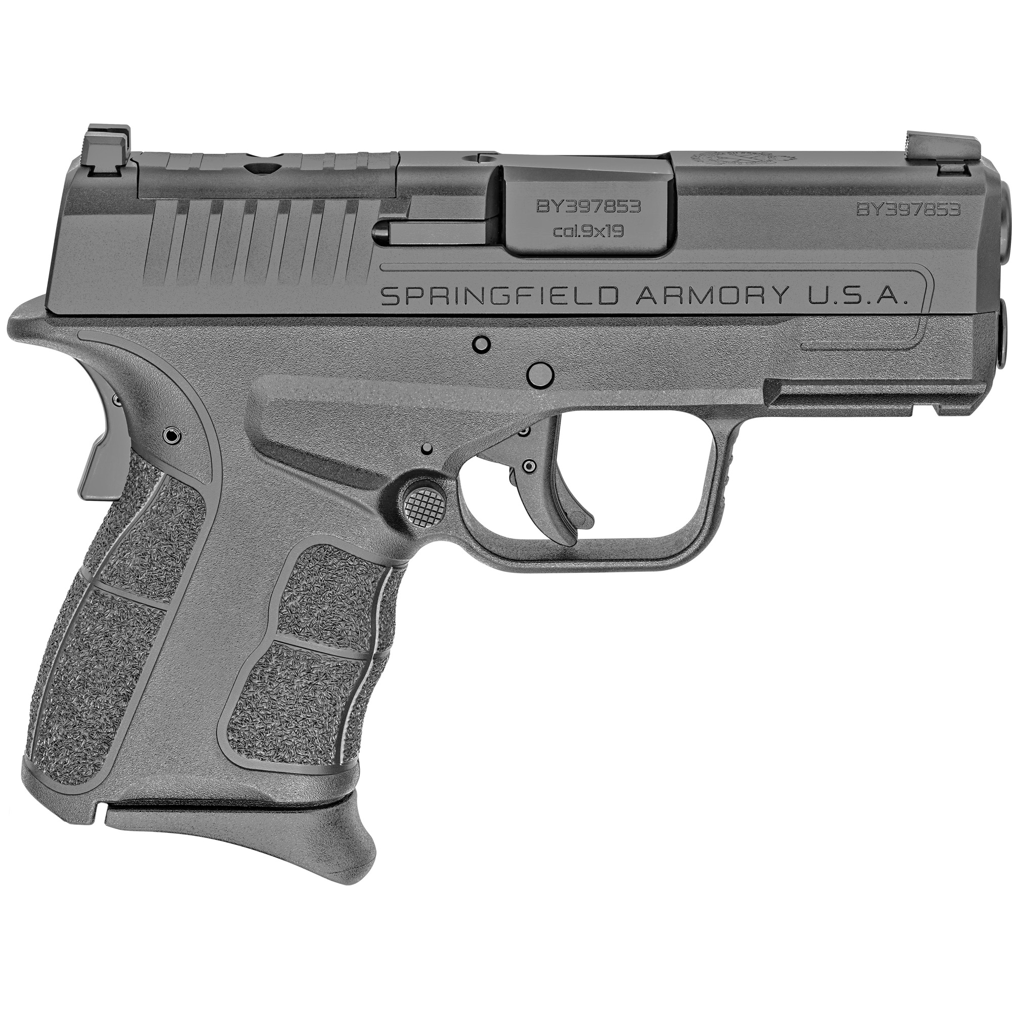 Springfield, XDS, Mod.2, OSP, Striker Fired, Semi-automatic, Polymer Frame Pistol, Sub-Compact, 9MM, 3.3" Barrel, Melonite Finish, Black, 3 Dot Sights, Optics Ready, 2 Magazines, (1) 7-Round and (1) 9-Round