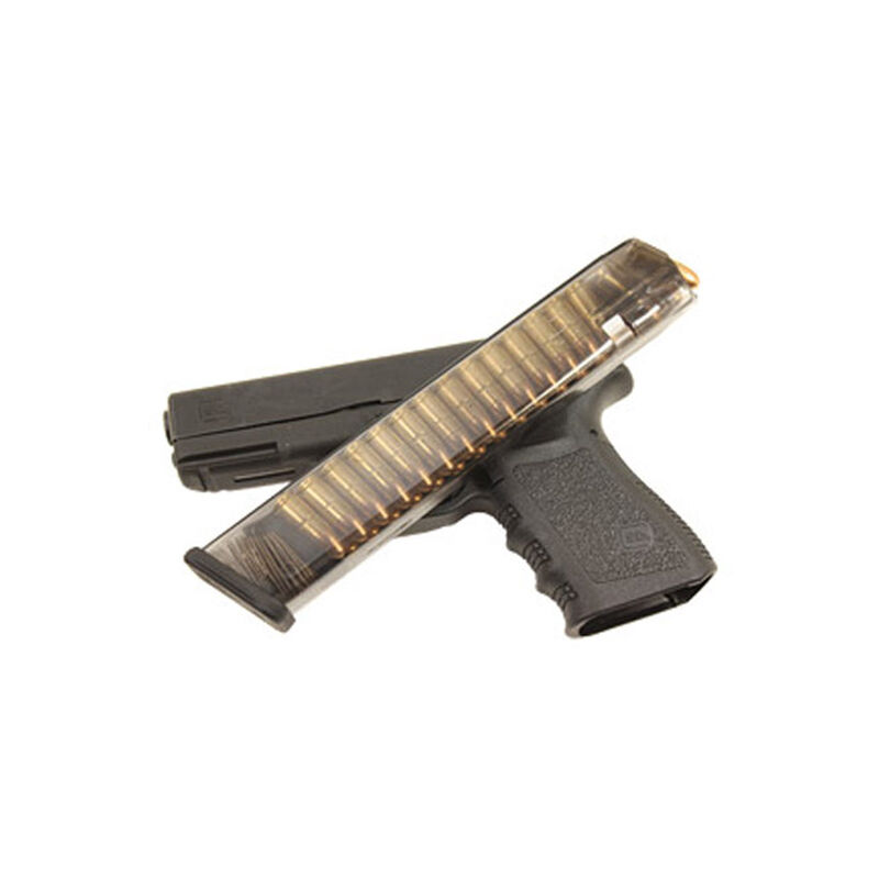 Elite Tactical Systems Gen 2 Magazine For Glock 17/18/19/26/34 9mm Luger 32 Rounds Translucent Smoke Finish