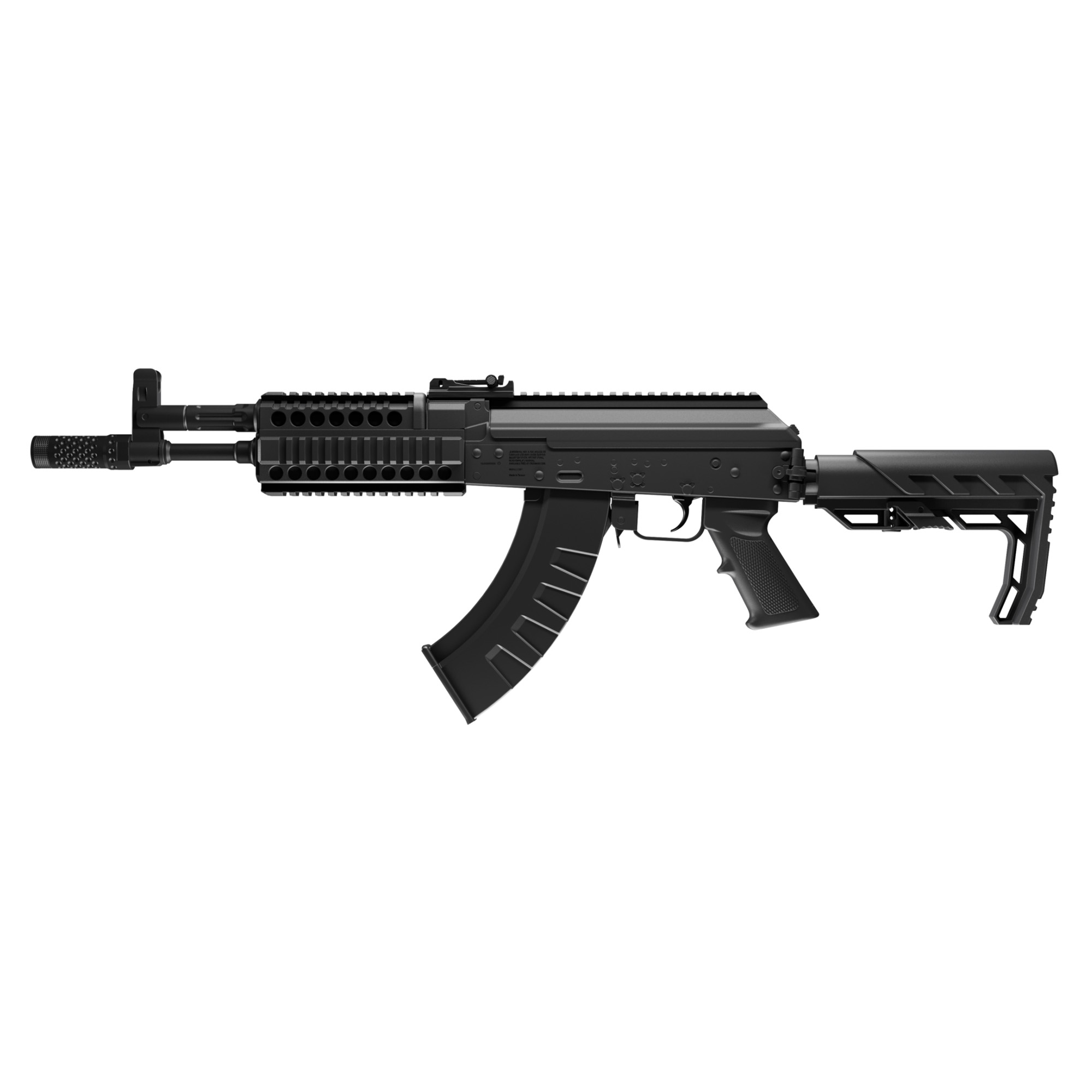 Crosman Full Auto AK1 .177 Caliber Full/Semi Auto CO2 BB Rifle Nylon Fiber Adjustable Stock Black