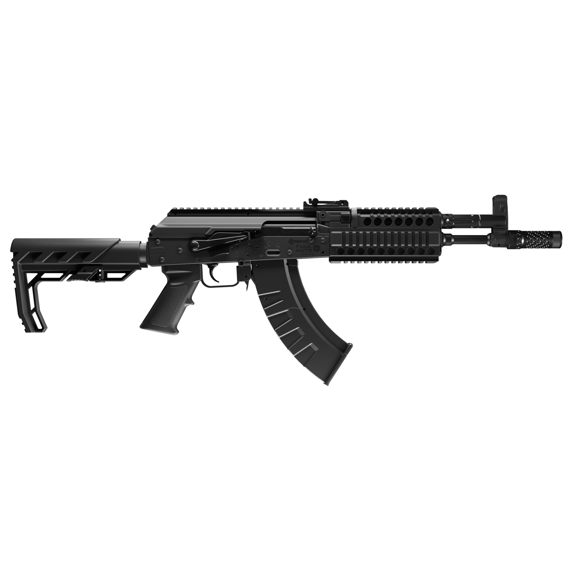 Crosman Full Auto AK1 .177 Caliber Full/Semi Auto CO2 BB Rifle Nylon Fiber Adjustable Stock Black