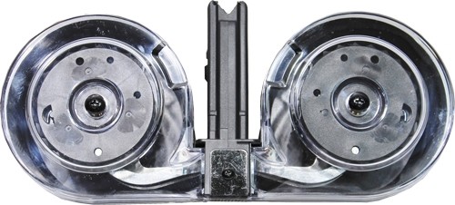 Iver Johnson AR-15 Drum Magazine .223 Rem/5.56 NATO 100 Rounds Steel/Polymer Black/Translucent