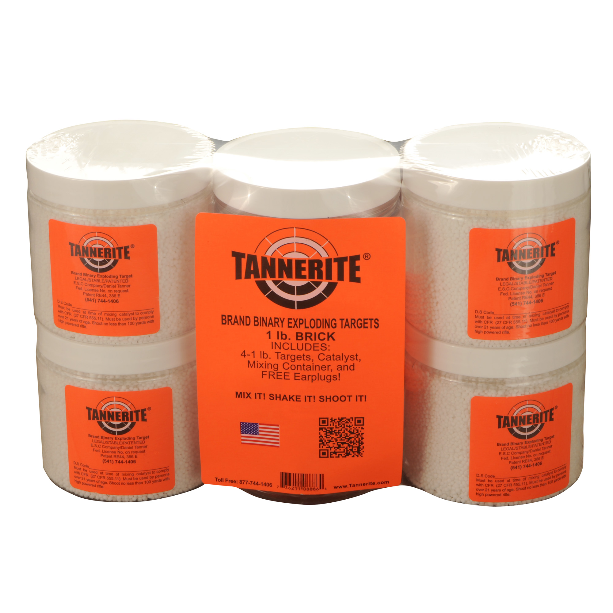 Tannerite, Brick Target, 1 Pound, 4 Pack