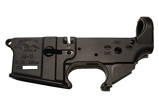 Anderson Manufacturing AM15 AR-15 Stripped Lower Receiver Multi-Caliber Compatible Mil-Spec Forged 7075-T6 Aluminum Matte Black