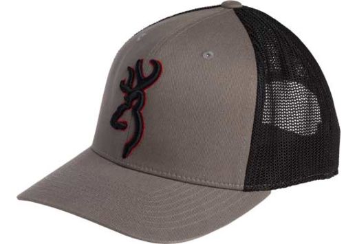 BROWNING CAP BLOODLINE BCKMARK LOGO GRAY W/BM PATCH LOGO ADJ